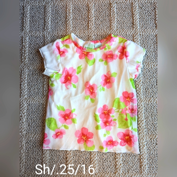 Circo Shirts & Tops Girls Pink And White Floral Top Size 5 Little